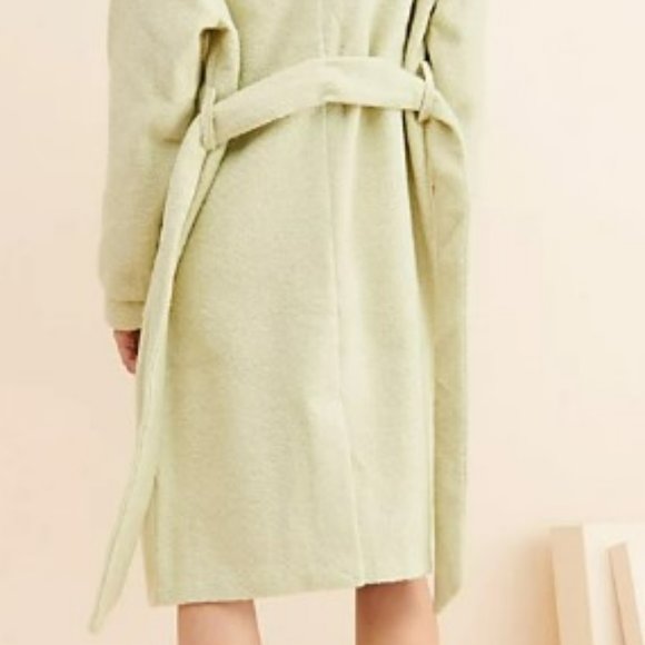 NATIVE YOUTH - Textured Single-Breasted Coat, Sage Green, Medium - Picture 5 of 10